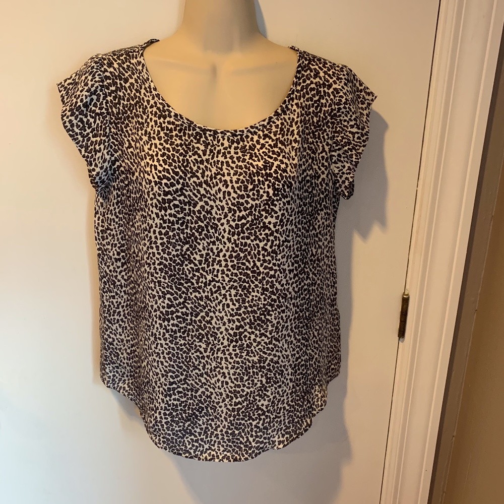Joie silk animal print blouse